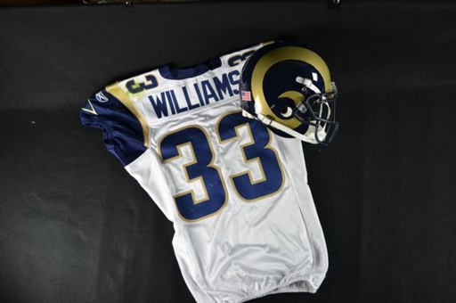 2011 Cadillac Williams St. Louis Rams Game Worn Jersey and Helmet 10/16/11